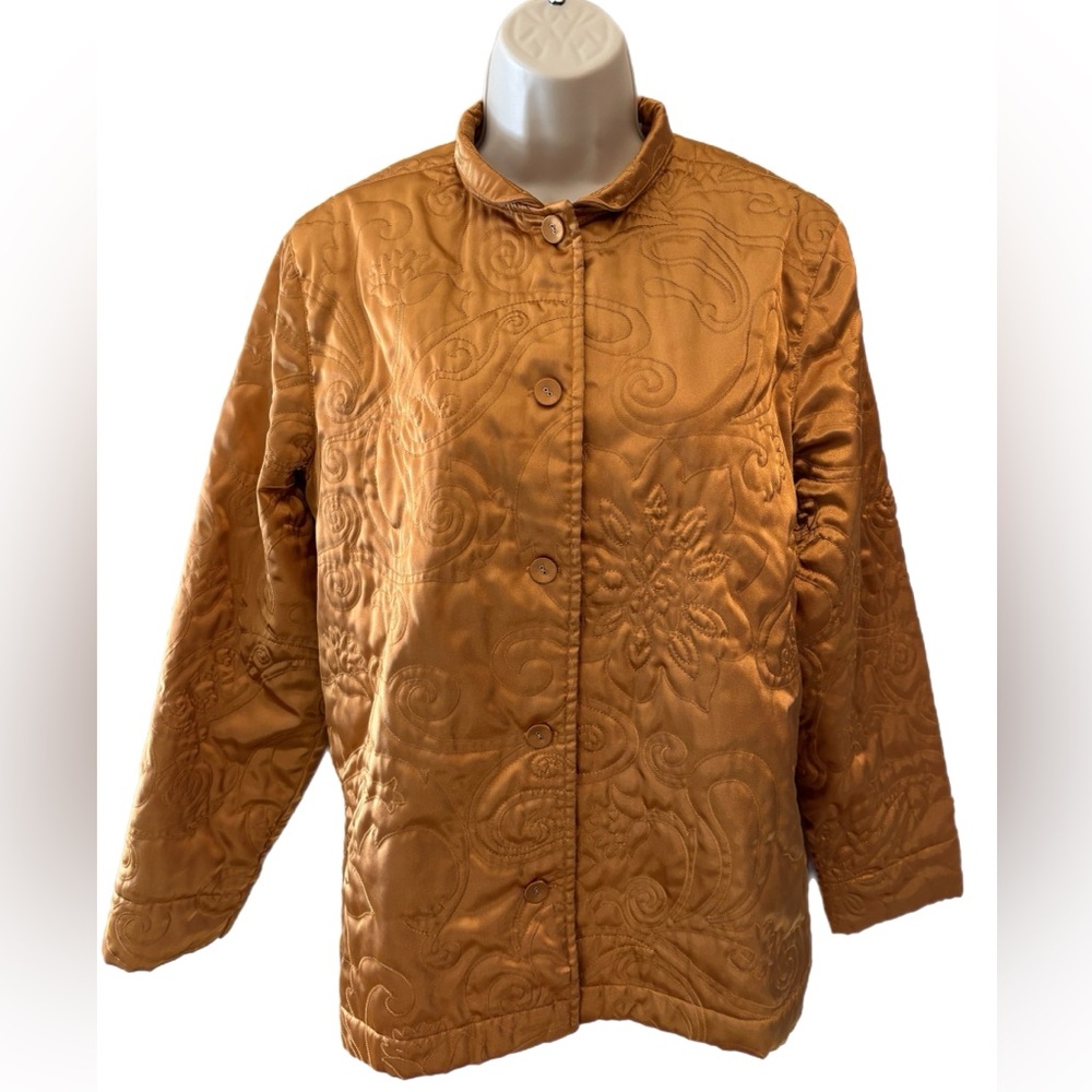 Women's vintage Quilted Jacket in Gold